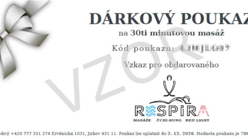Dárkový poukaz 30 min. masáž